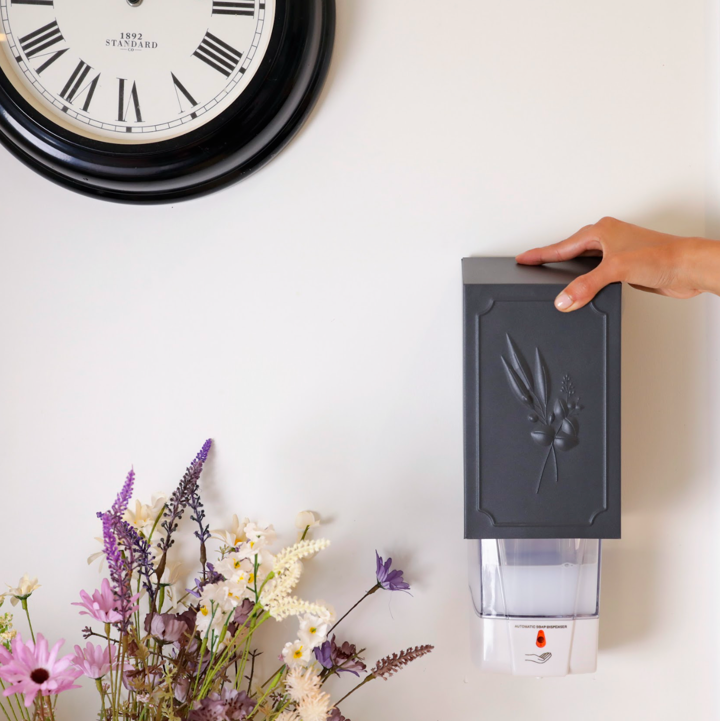 Hand Sanitizer Dispenser (+ Pressed Metal Cover)