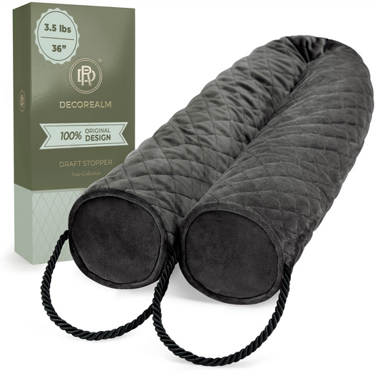 Door Draft Stopper - Quilted Velvet