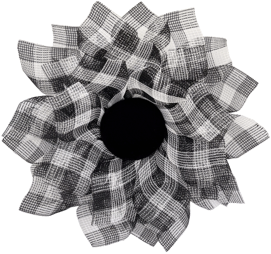 Sunflower Check Door Wreath